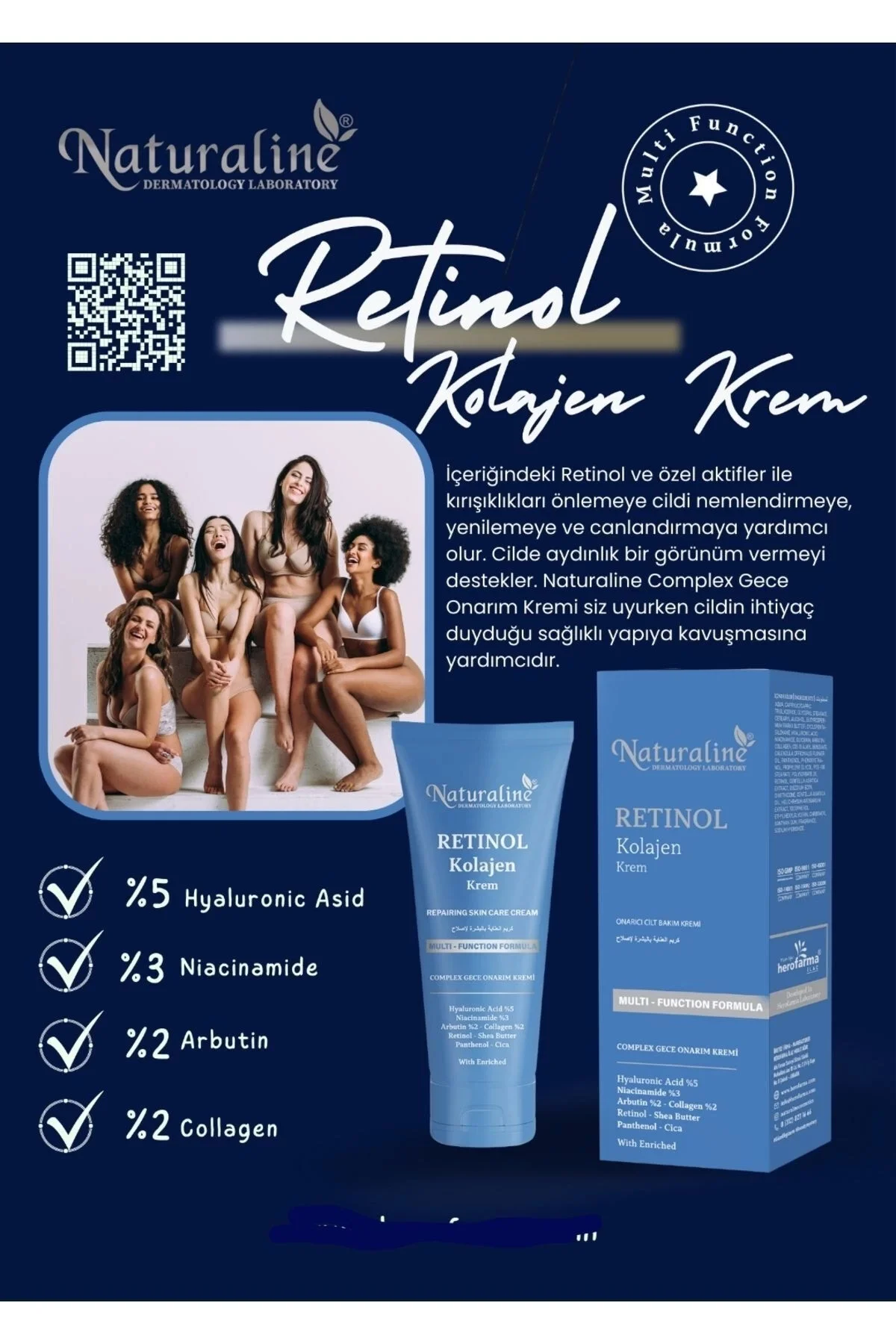 Retınol & Kolajen Complex Gece Onarım Krem 100ml
