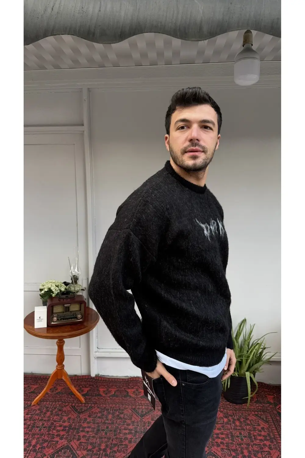 Retro 6008 Baskılı Kazak