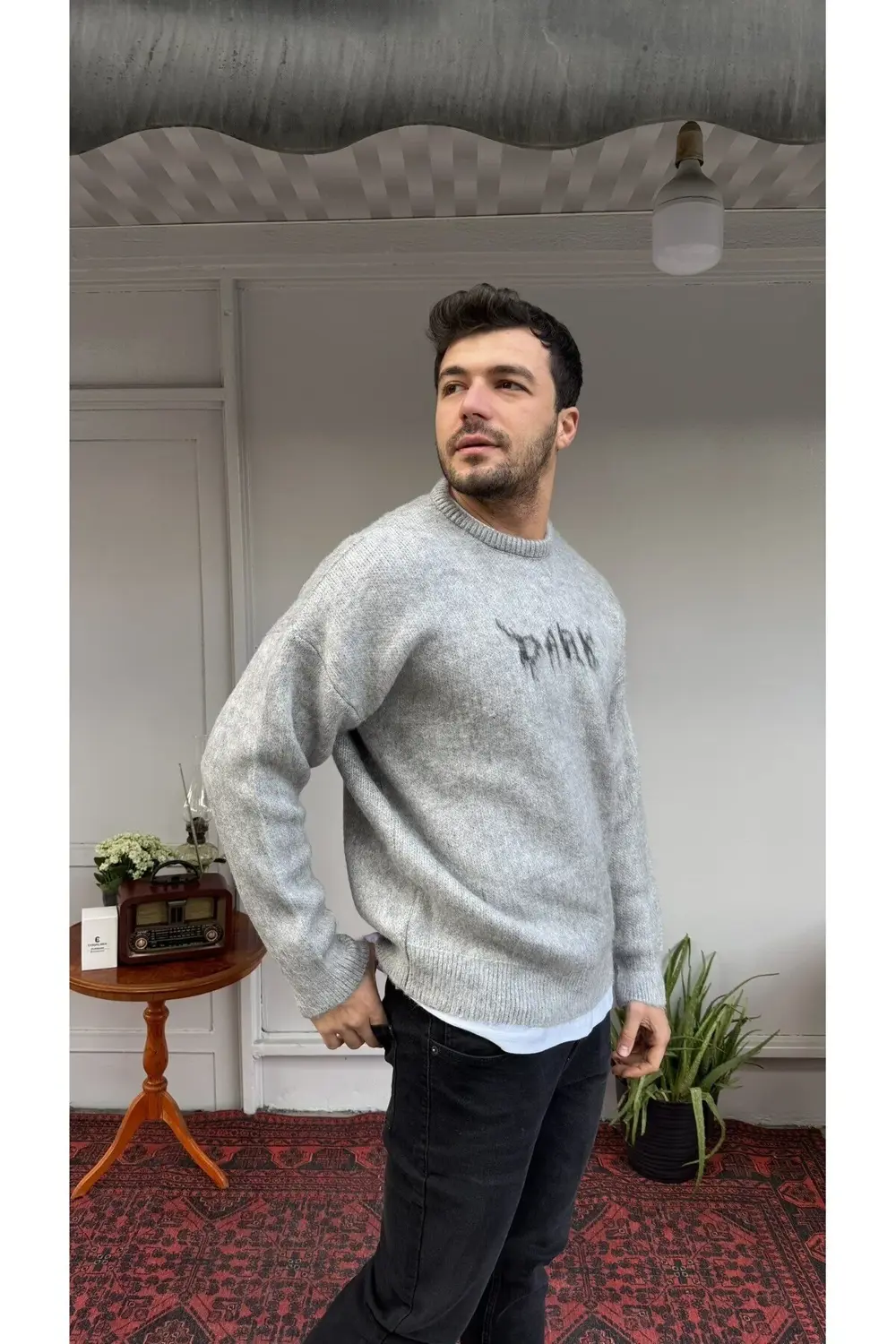 Retro 6008 Baskılı Kazak