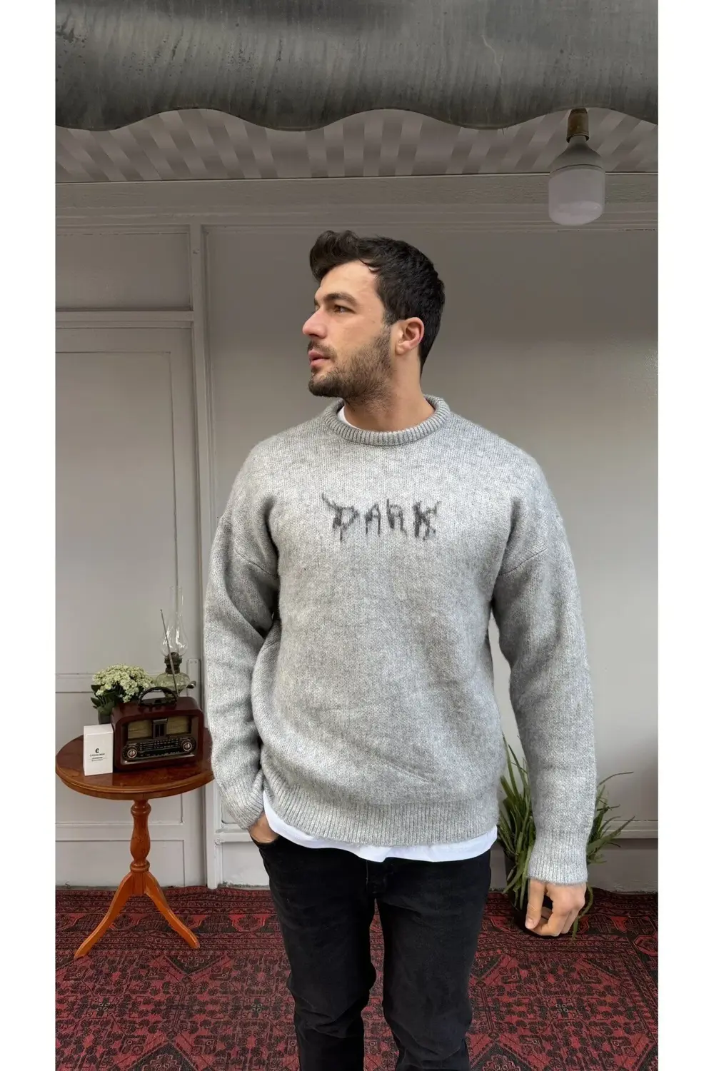 Retro 6008 Baskılı Kazak