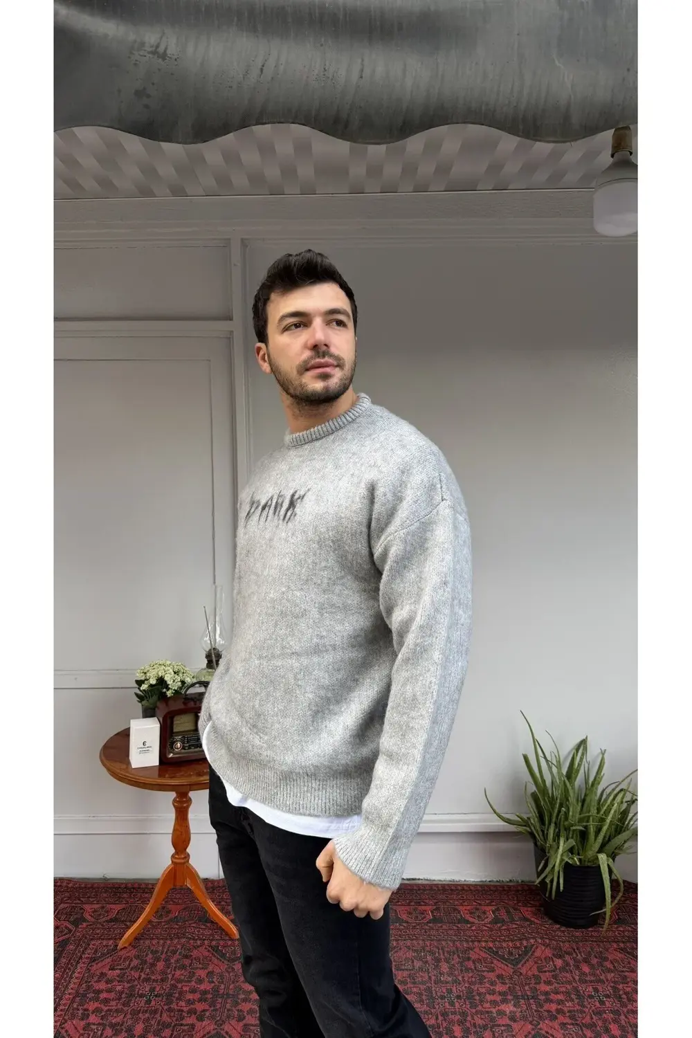 Retro 6008 Baskılı Kazak