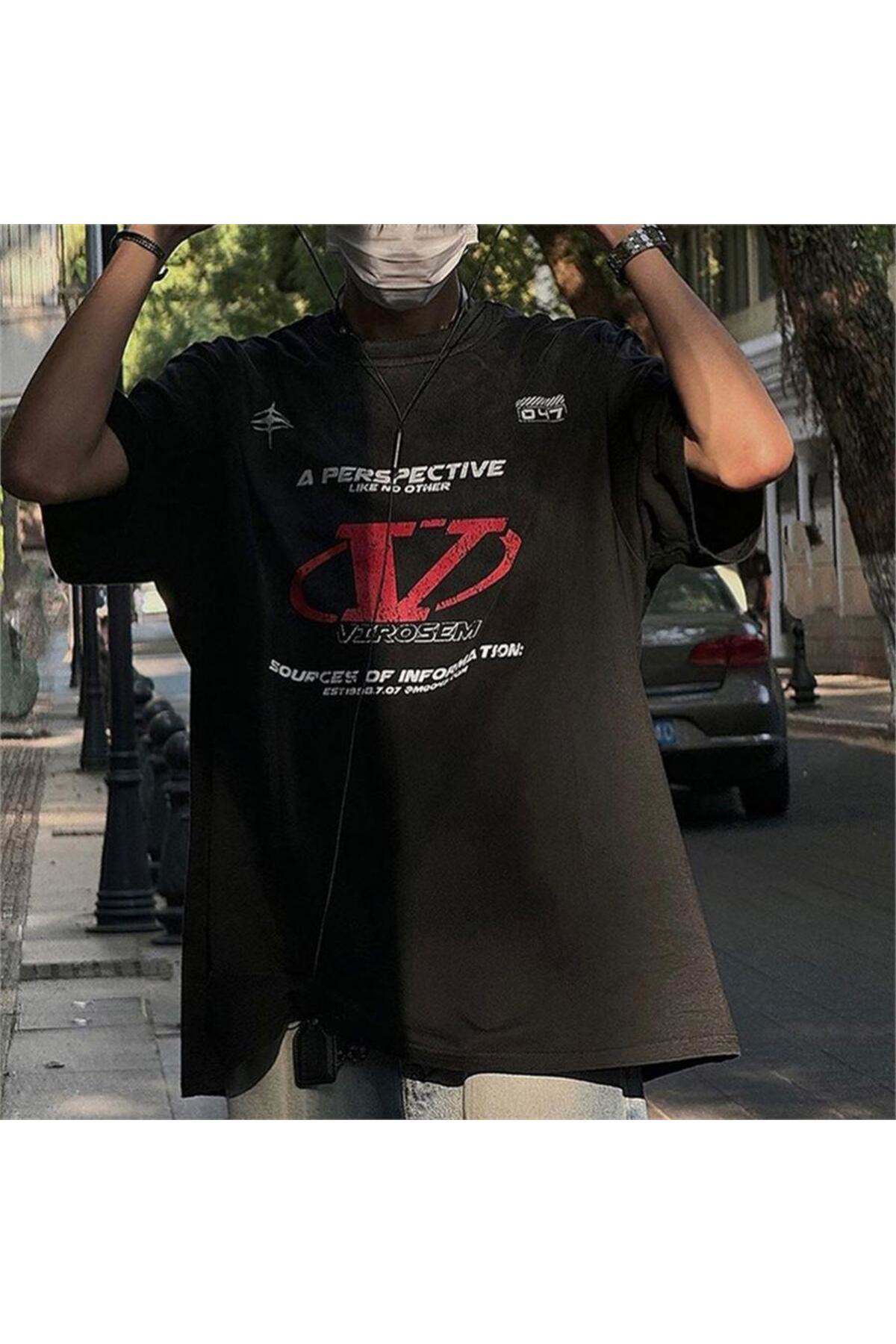 Retro A Perspective Like No Other Yıkamalı Kumaş Unisex T-Shirt