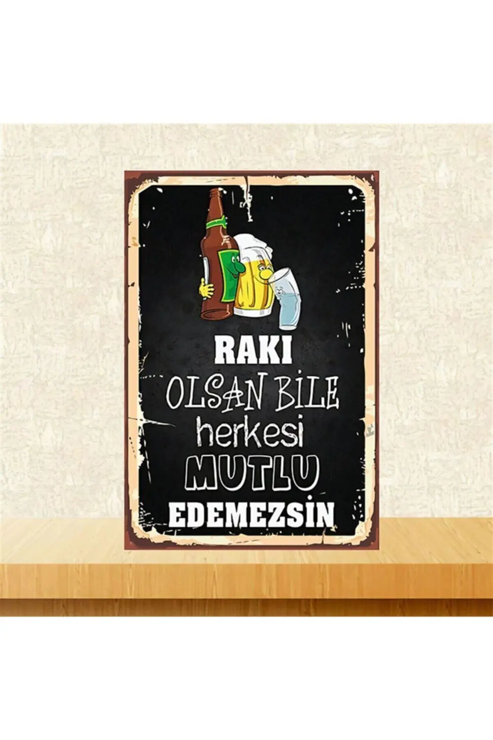 Retro Ahşap Poster 20-30 cm