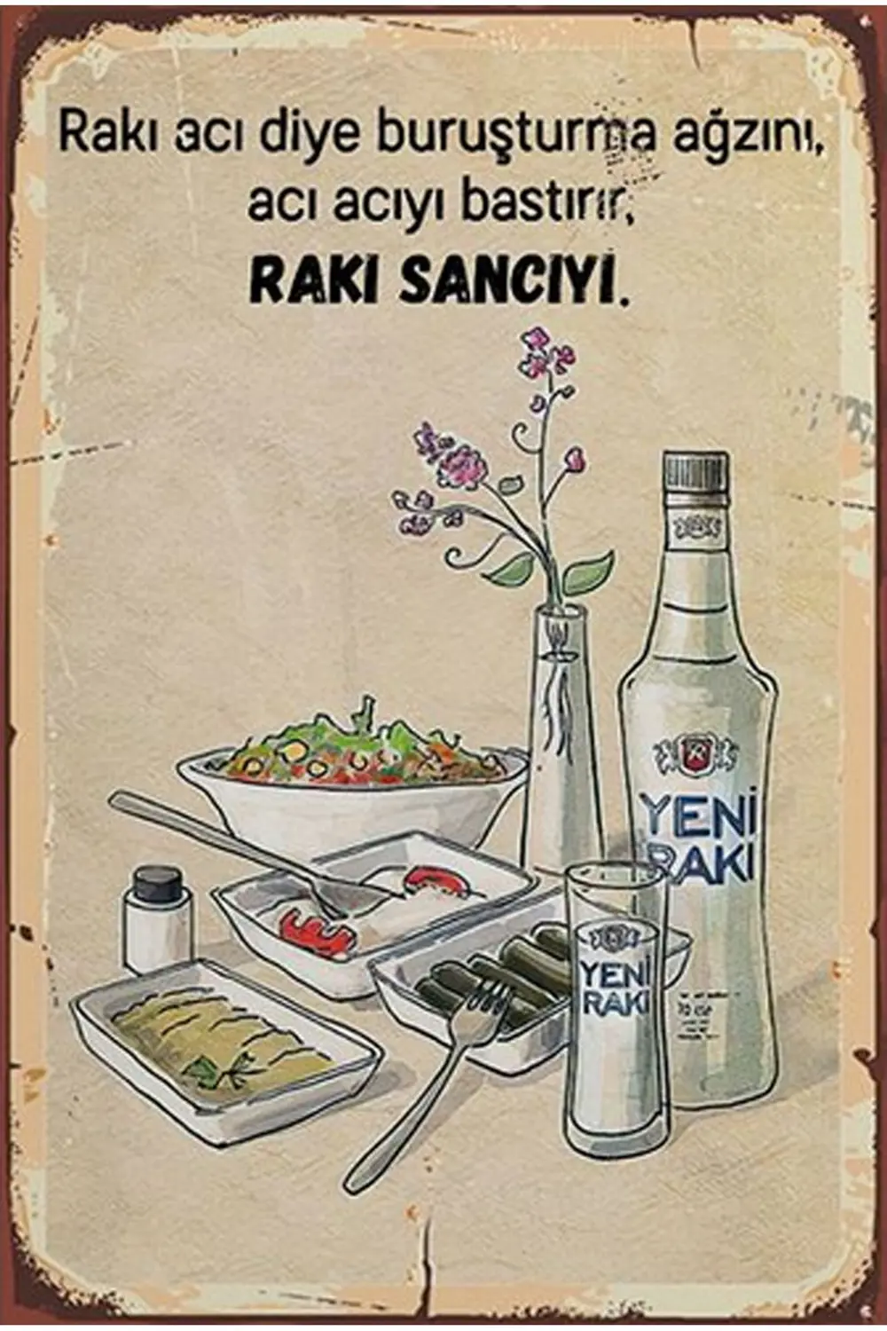 Retro Ahşap Poster