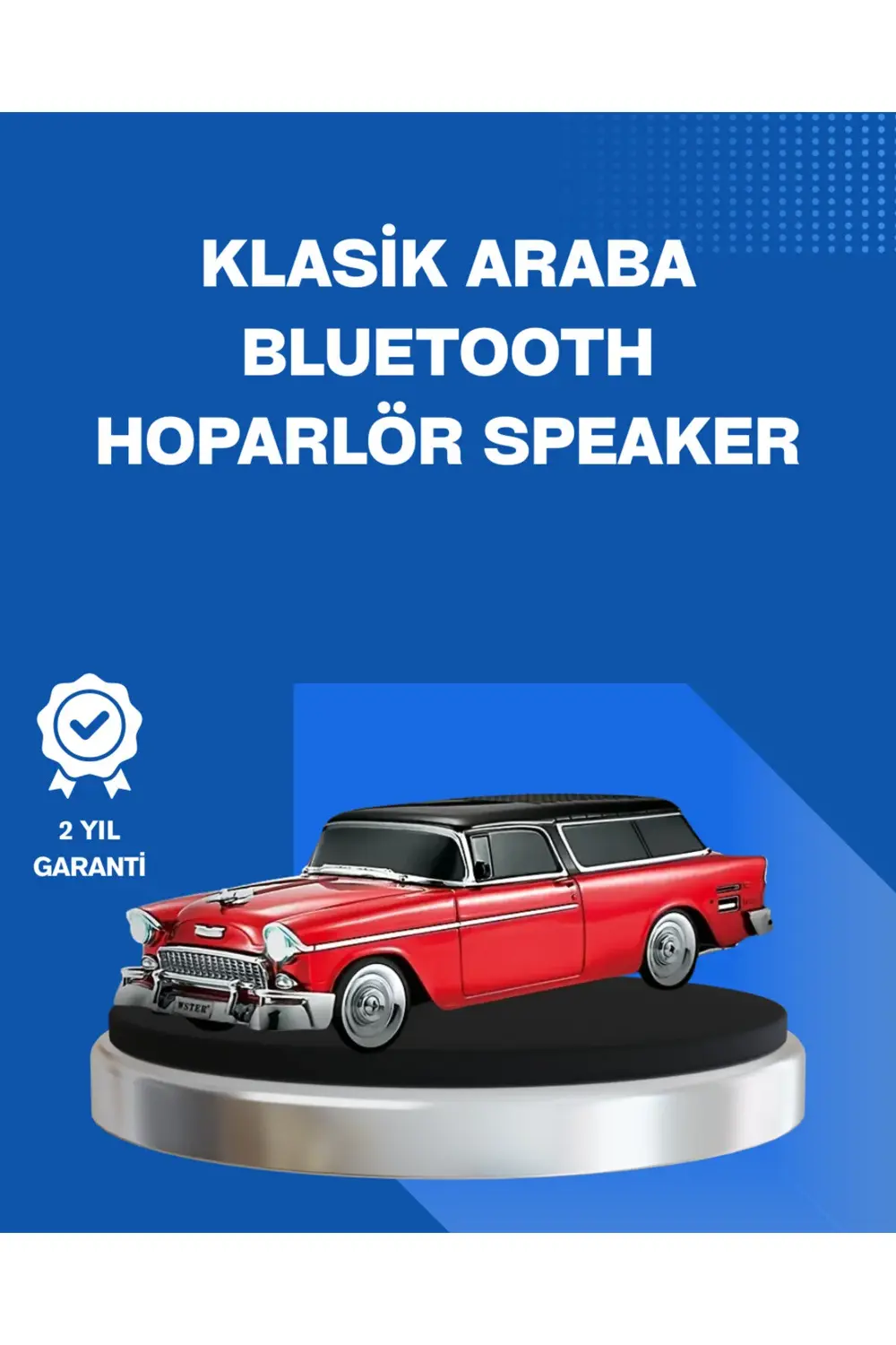Retro Araba Şekilli Kablosuz Bluetooth Hoparlör