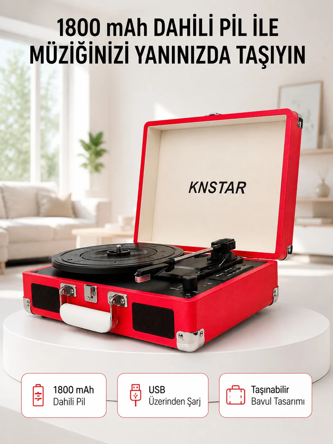 Retro Bavul Pikap Dahili Hoparlörlü AUX USB SD Kart ve Bluetooth Bağlantılı Taşınabilir Tasarım Fiyatı, Yorumları ve Özellikleri
