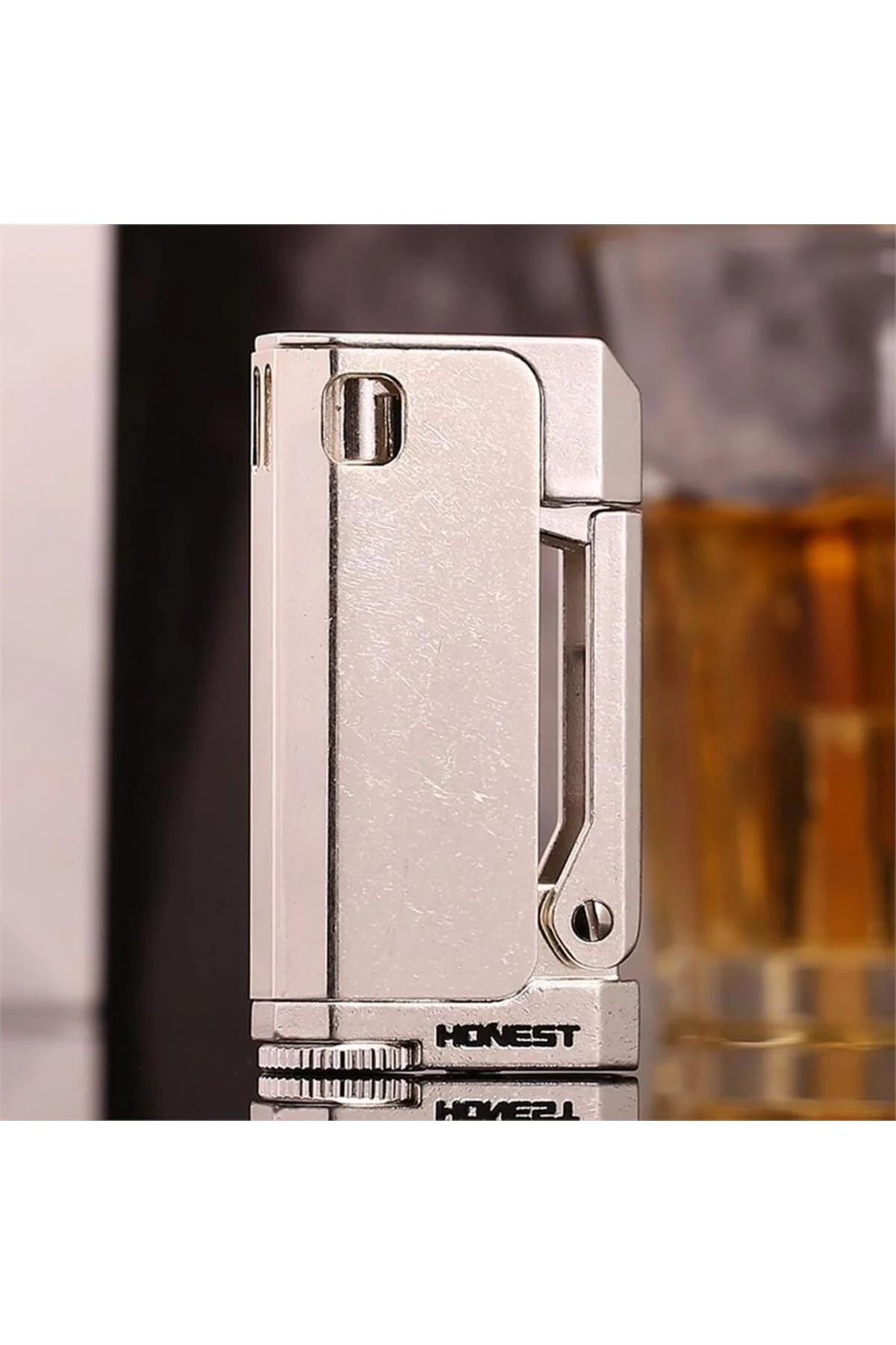 Retro Benzinli Bcz474 Muhtar Çakmağı Otantik Gümüş