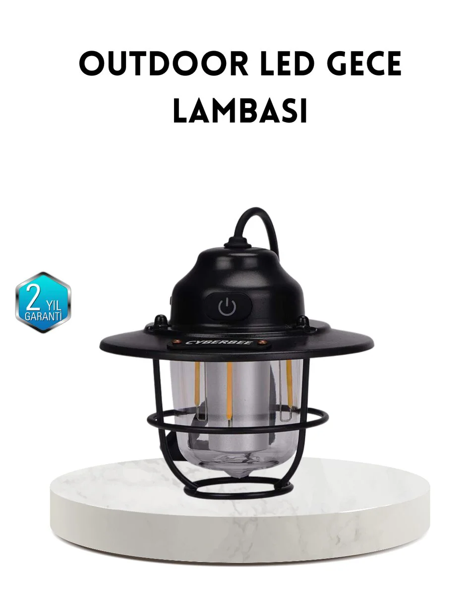 Retro Çam Konisi Kamp Işığı - Uzun Ömürlü Pil Taşınabilir Suya Dayanıklı LED