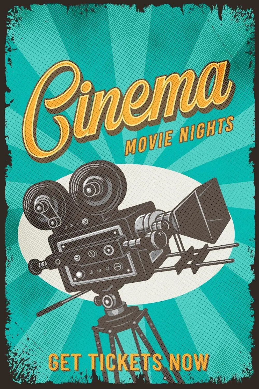 Retro Cinema Movie Ahşap Poster