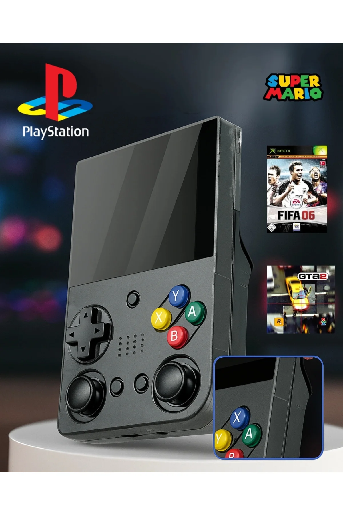 Retro El Atarisi 3.5 HD Ekran – PSP PS1 Mario GTA FIFA Destekli 1