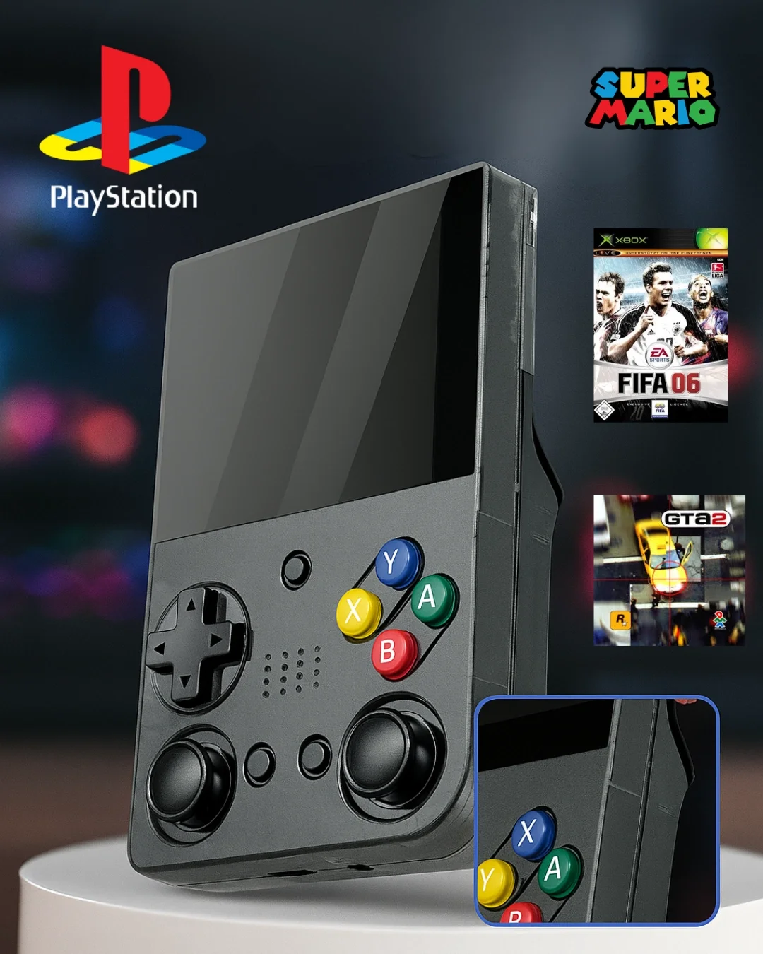 Retro El Atarisi 3.5 HD Ekran – PSP PS1 Mario GTA FIFA Destekli 1
