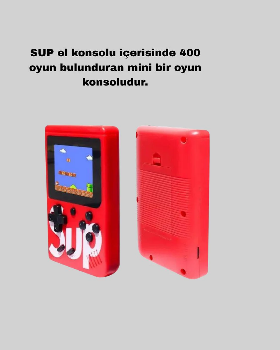 Retro El Konsolu – 500 Oyunlu Atari Tarzı Taşınabilir Oyun Konsolu ve 2 Oyunculu Hediye