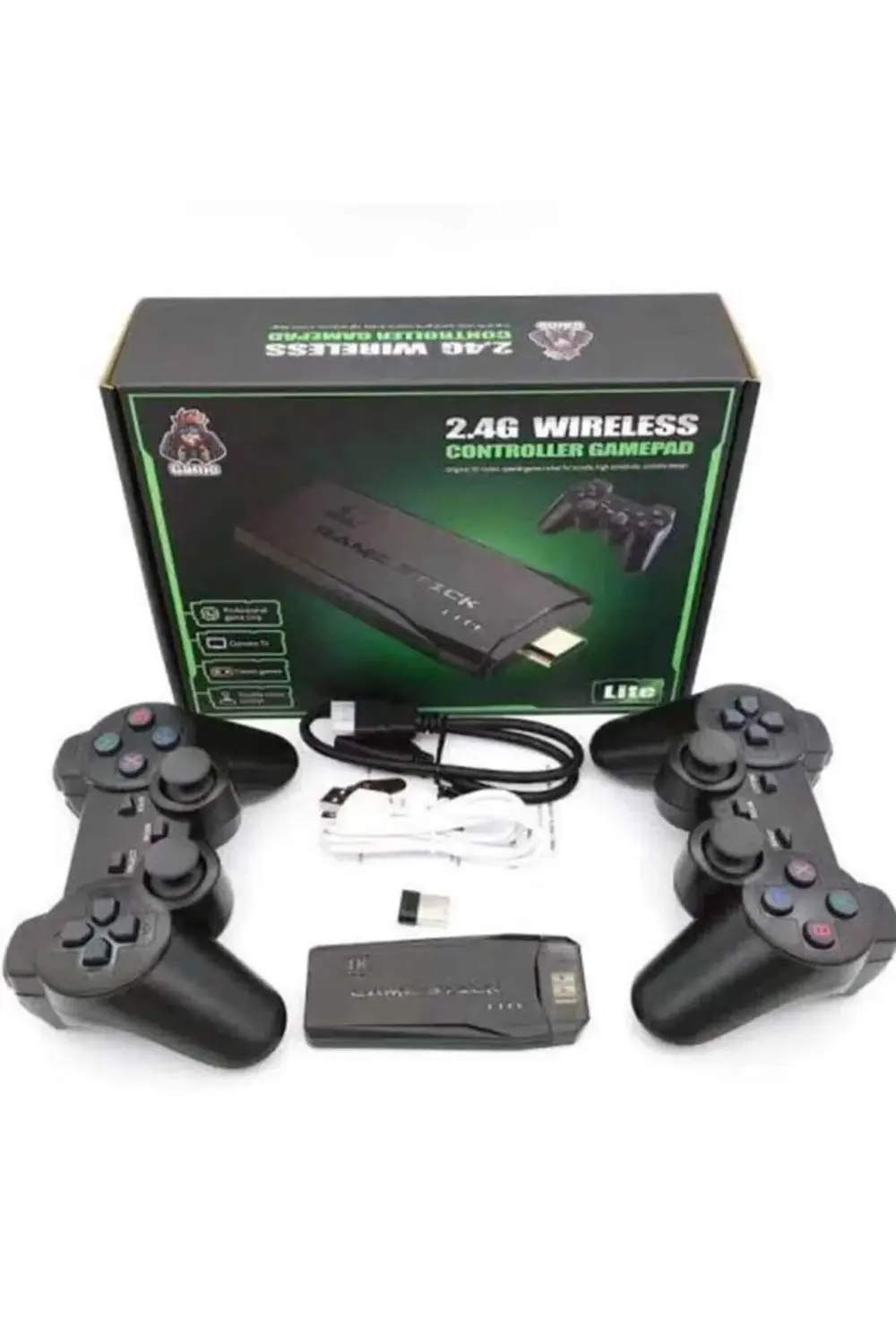 Retro Game Stick Çift Kol Kablosuz Atari Oyun Konsolu 2.4g Uyumlu