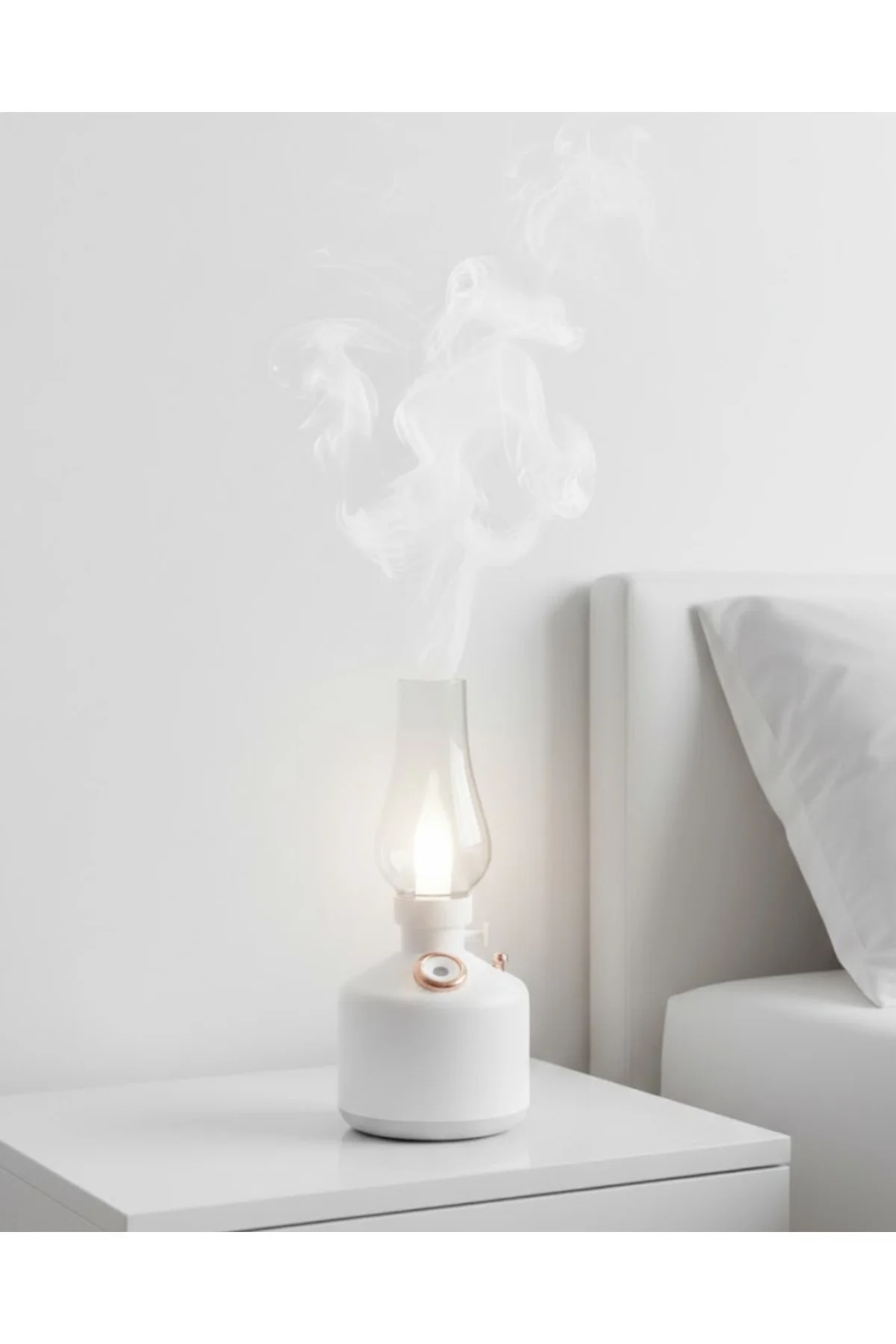 Retro Gaz Lambası Tasarımlı USB Şarjlı Aroma Difüzörü 280 ml Nano Mist Nemlendirici