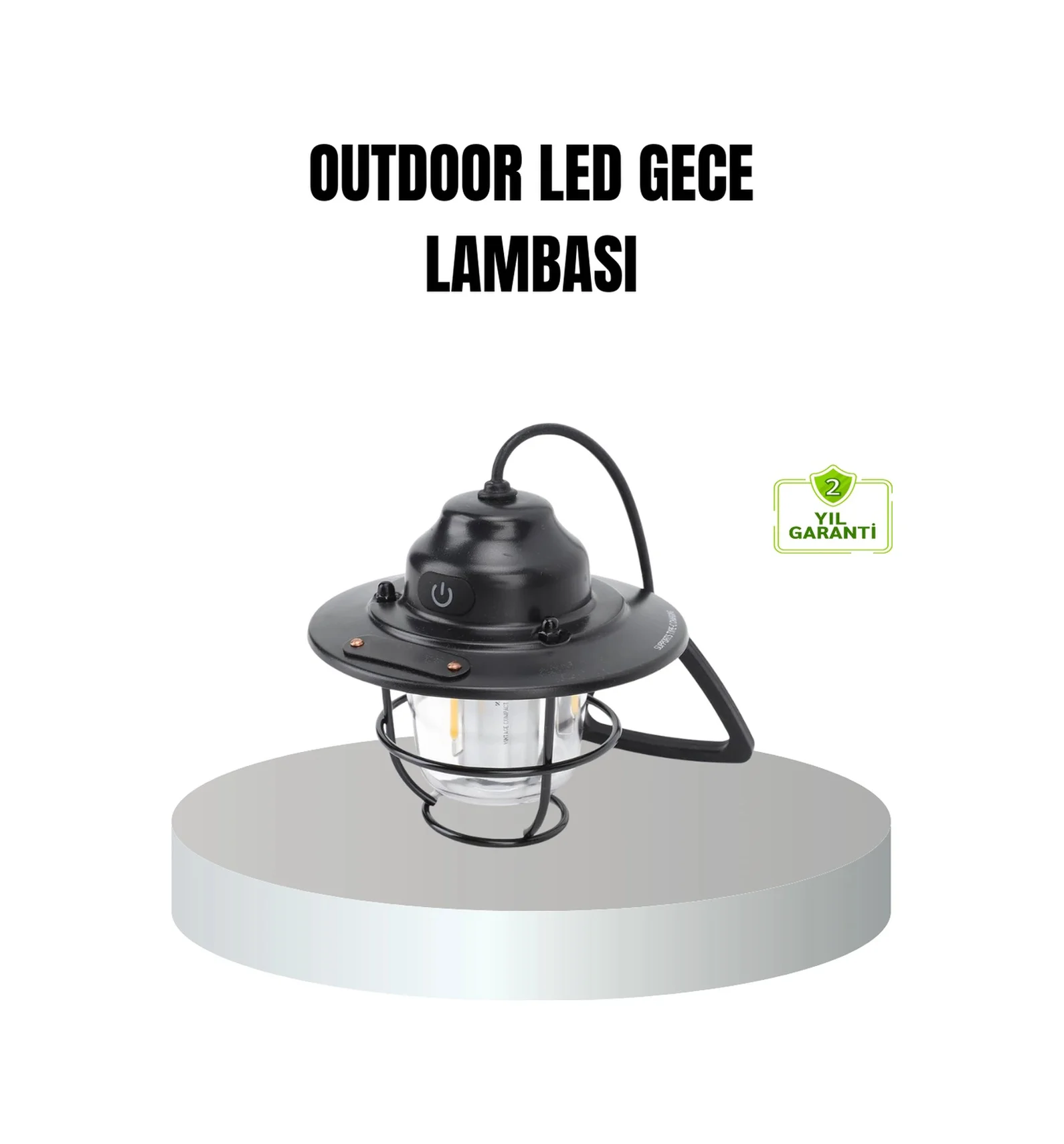 Retro Kamp Lambası Su Geçirmez Taşınabilir Gece Işığı Uzun Pil Öm