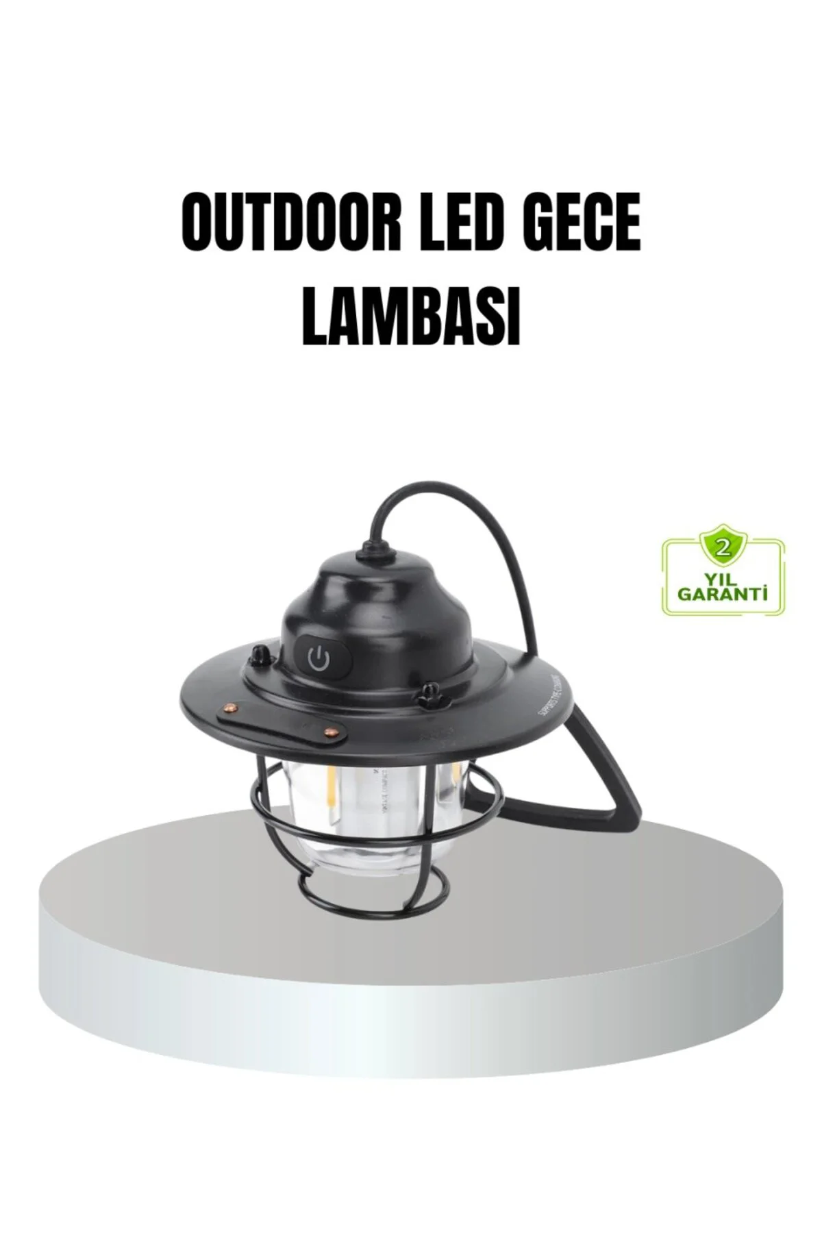 Retro Kamp Lambası Su Geçirmez Taşınabilir Gece Işığı Uzun Pil Öm