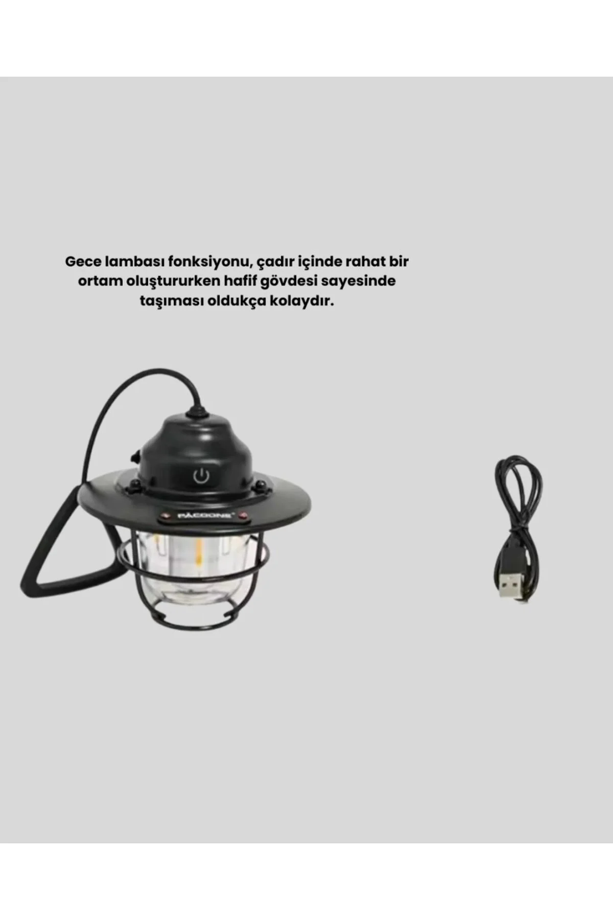 Retro Kamp Lambası Su Geçirmez Taşınabilir Gece Işığı Uzun Pil Öm