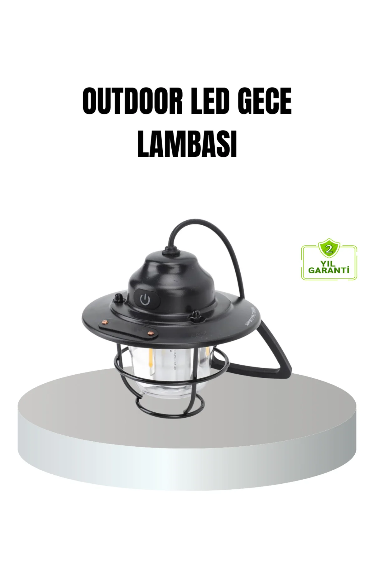 Retro Kamp Lambası Su Geçirmez Taşınabilir Gece Işığı Uzun Pil Ömürlü