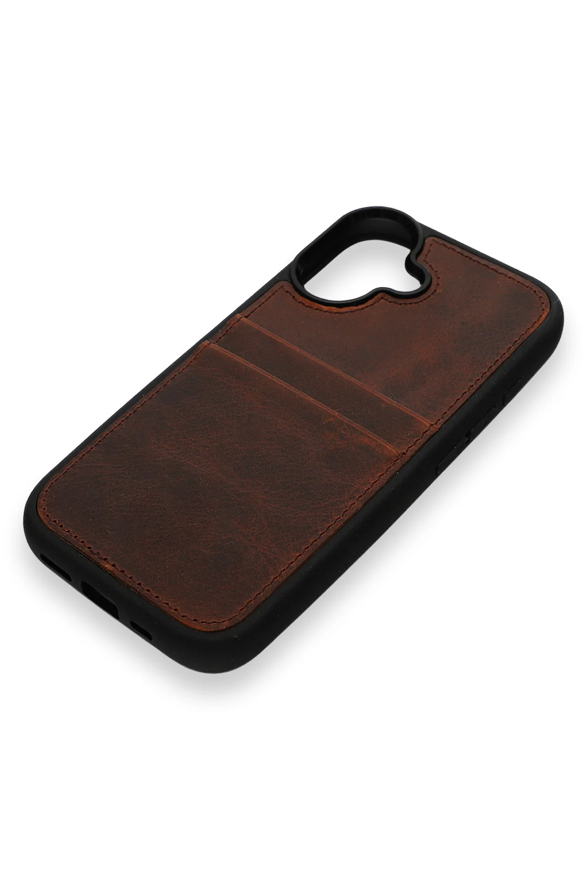 Retro Kartlıklı Premium Deri Kılıf iPhone 17 Antik Kahve Retro Kartlıklı Premium Deri Kılıf iPhone 17 Antik Kahve