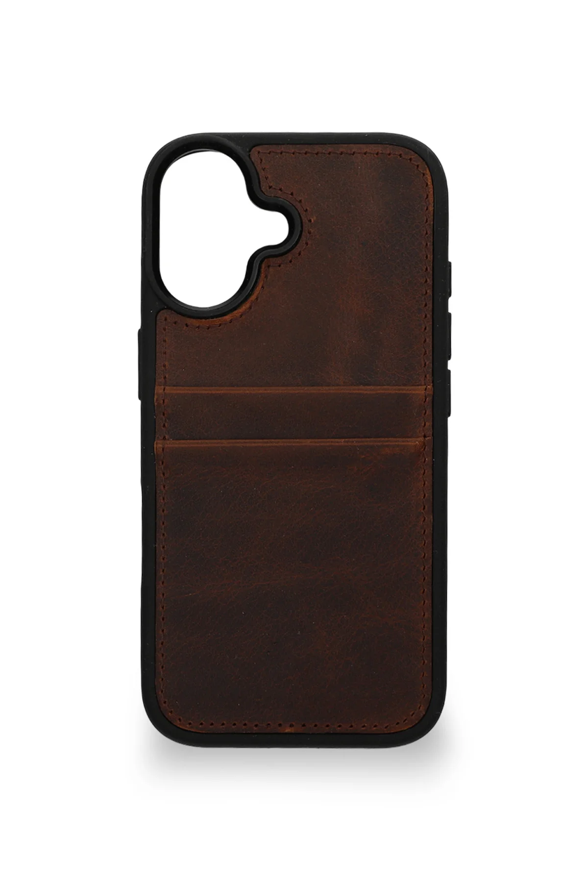 Retro Kartlıklı Premium Deri Kılıf iPhone 17 Antik Kahve Retro Kartlıklı Premium Deri Kılıf iPhone 17 Antik Kahve