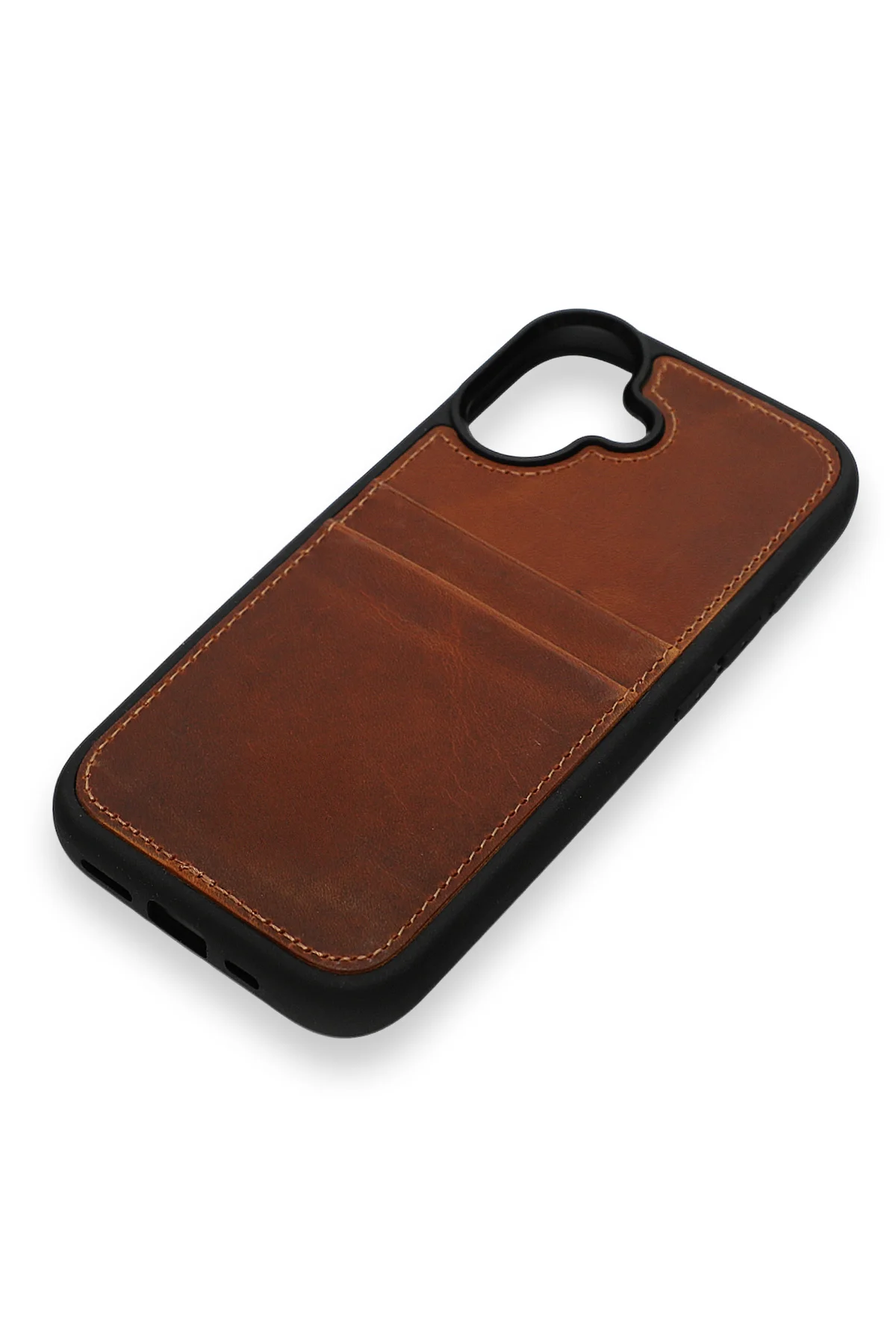 Retro Kartlıklı Premium Deri Kılıf iPhone 17 Eskitme Taba Retro Kartlıklı Premium Deri Kılıf iPhone 17 Eskitme Taba
