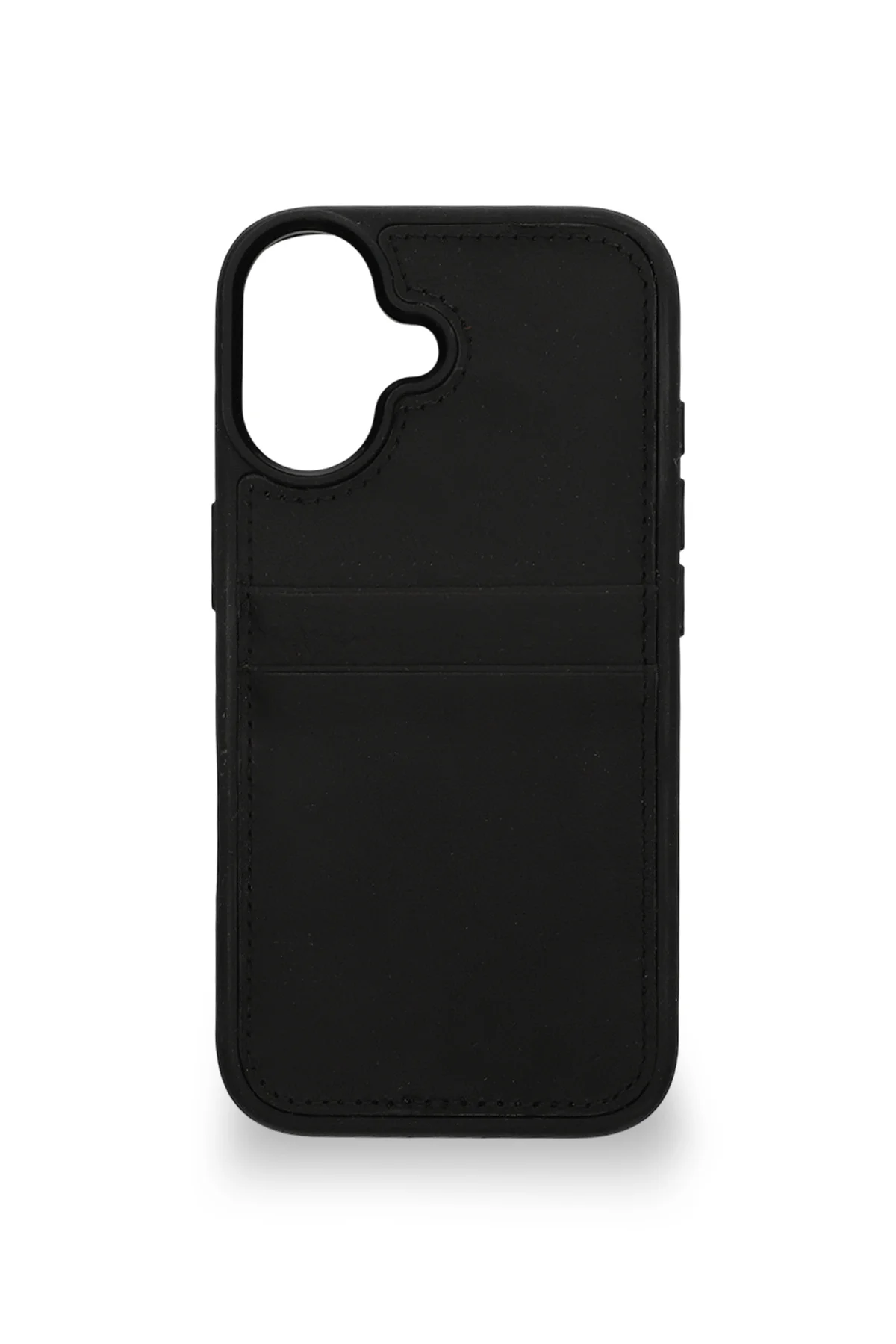 Retro Kartlıklı Premium Deri Kılıf iPhone 17 Mat Siyah Retro Kartlıklı Premium Deri Kılıf iPhone 17 Mat Siyah