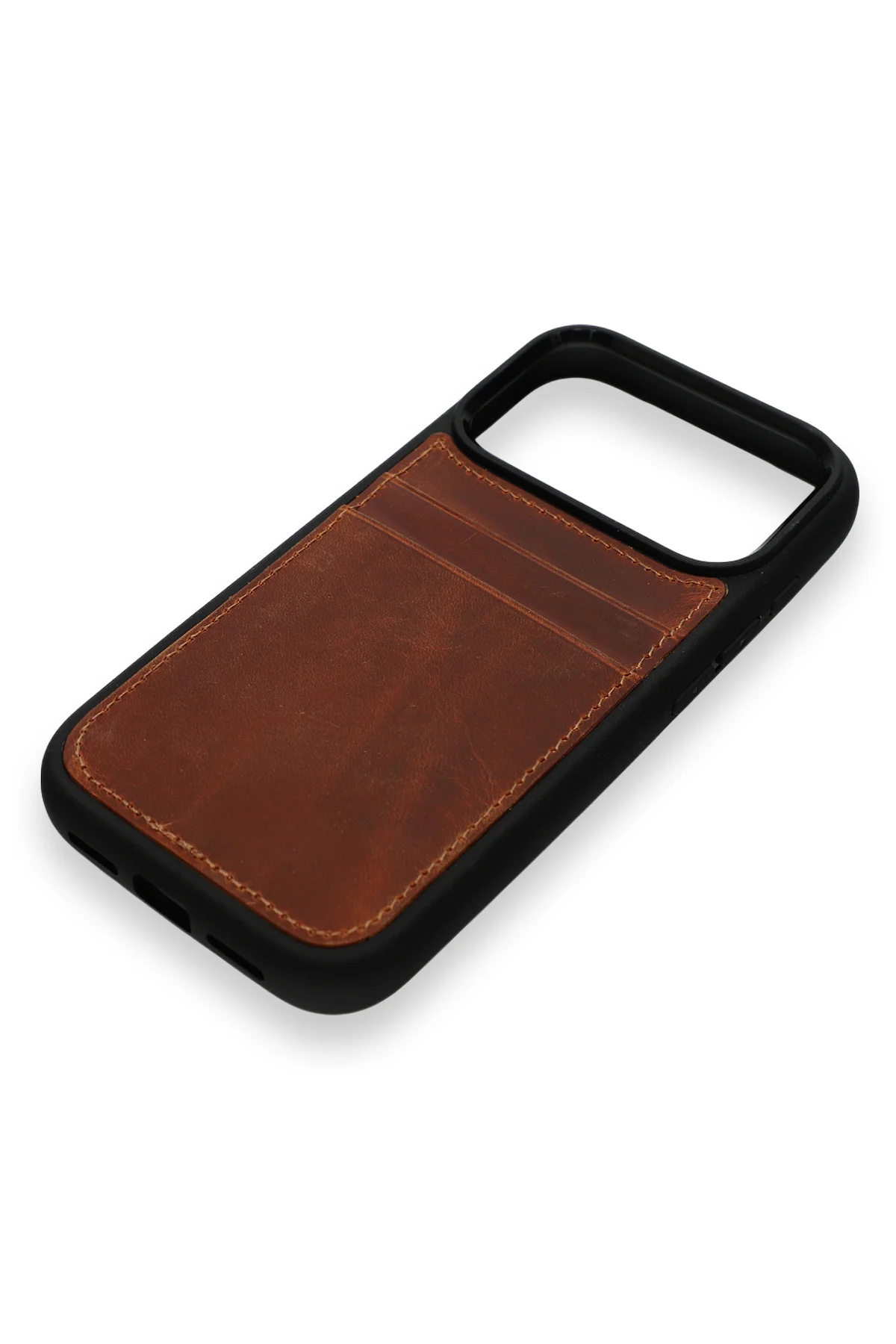 Retro Kartlıklı Premium Deri Kılıf iPhone 17 Pro Max Eskitme Taba Retro Kartlıklı Premium Deri Kılıf iPhone 17 Pro Max Eskitme Taba