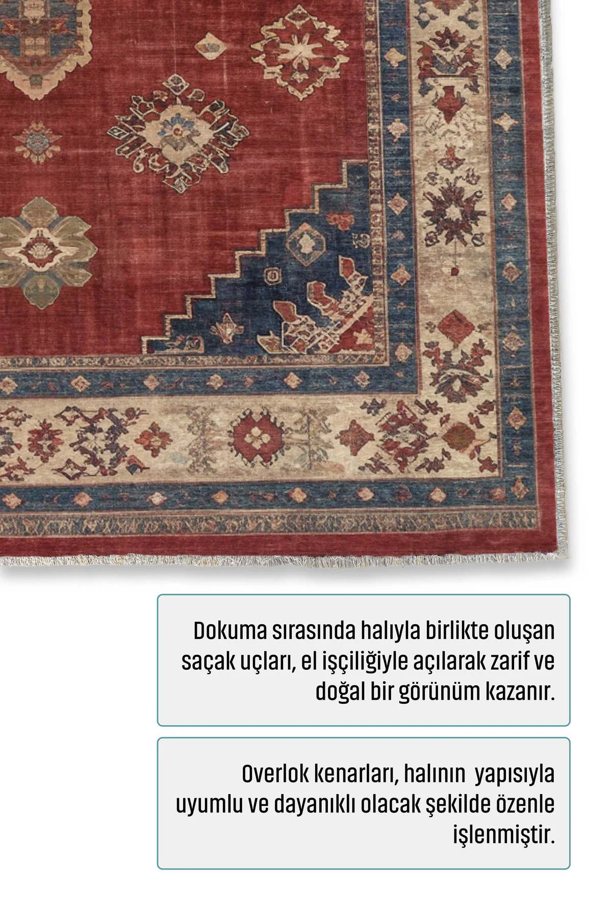 Retro Kiremit Kırmızı Şönil Halı Kilim Yolluk Kaymaz Yıkanabilir 