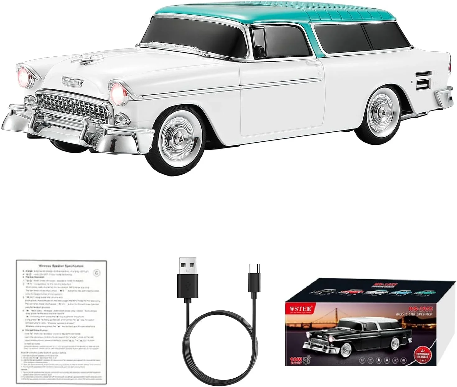 Retro Klasik Araba Bluetooth Hoparlör Kablosuz HD Ses FM Radyo YG