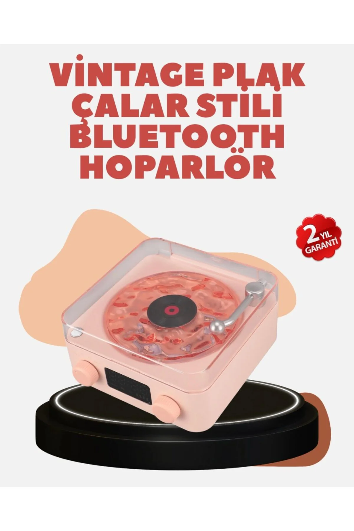 Retro Kristal Netliğinde Ses – Gece Işıklı Retro Bluetooth Hoparlör