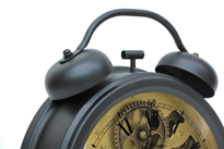 İhtiyaçavm Retro Masaüstü Metal Çarklı Saat Roma Rakamlı Köstek Modeli