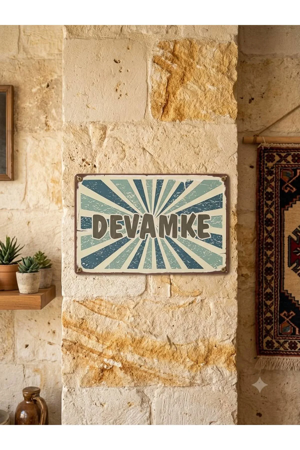 Retro Mdf Yazılı Duvar Panosu 28*18cm (Devamke) Retro Mdf Yazılı Duvar Panosu 28*18cm (Devamke)