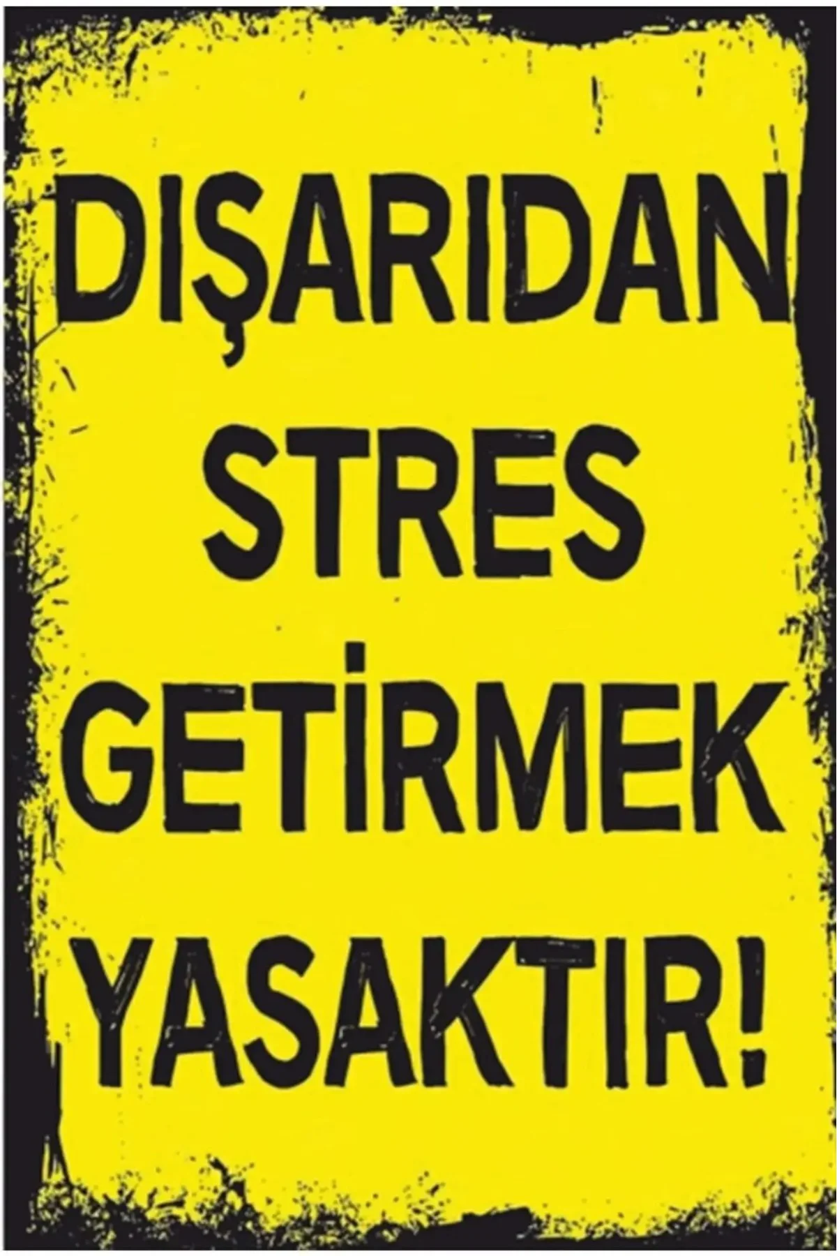 Retro Mdf Yazılı Duvar Panosu 18*28cm