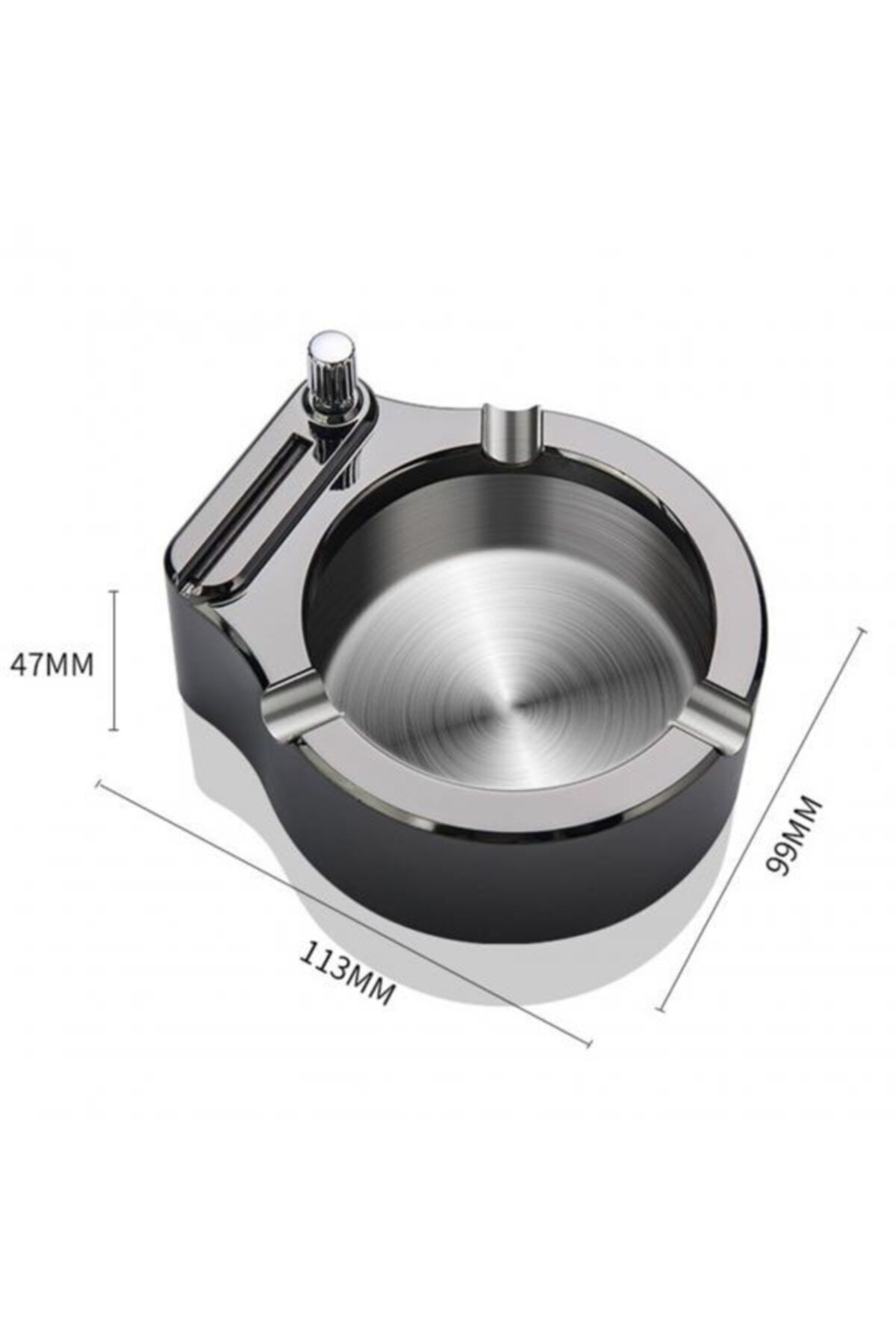 Retro Metal Çok Amaçlı Çakmaklı Modern Gümüş Küllük