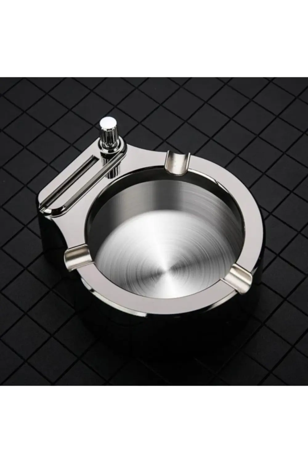 Retro Metal Çok Amaçlı Çakmaklı Modern Gümüş Küllük