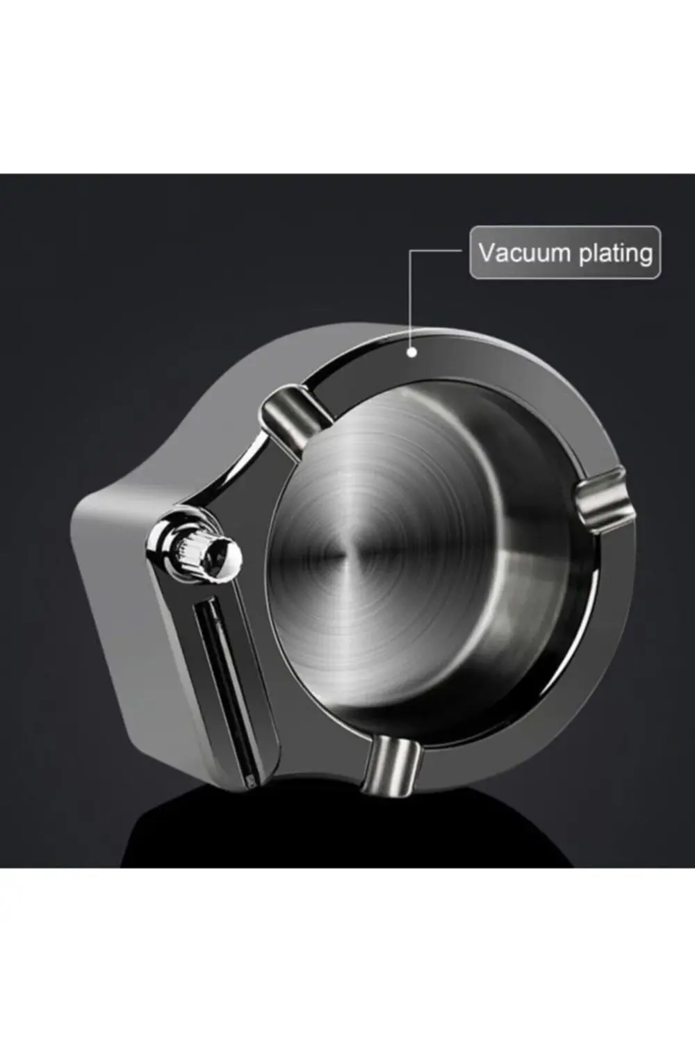 Retro Metal Çok Amaçlı Çakmaklı Modern Gümüş Küllük