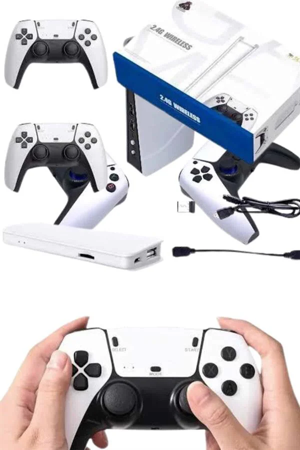 Retro Oyun Konsolu 4K 128GB Hafızalı, 26.777 Oyun ve PS5 Tarzı Kablosuz Kolu - Nostaljiyi Modernleştirin