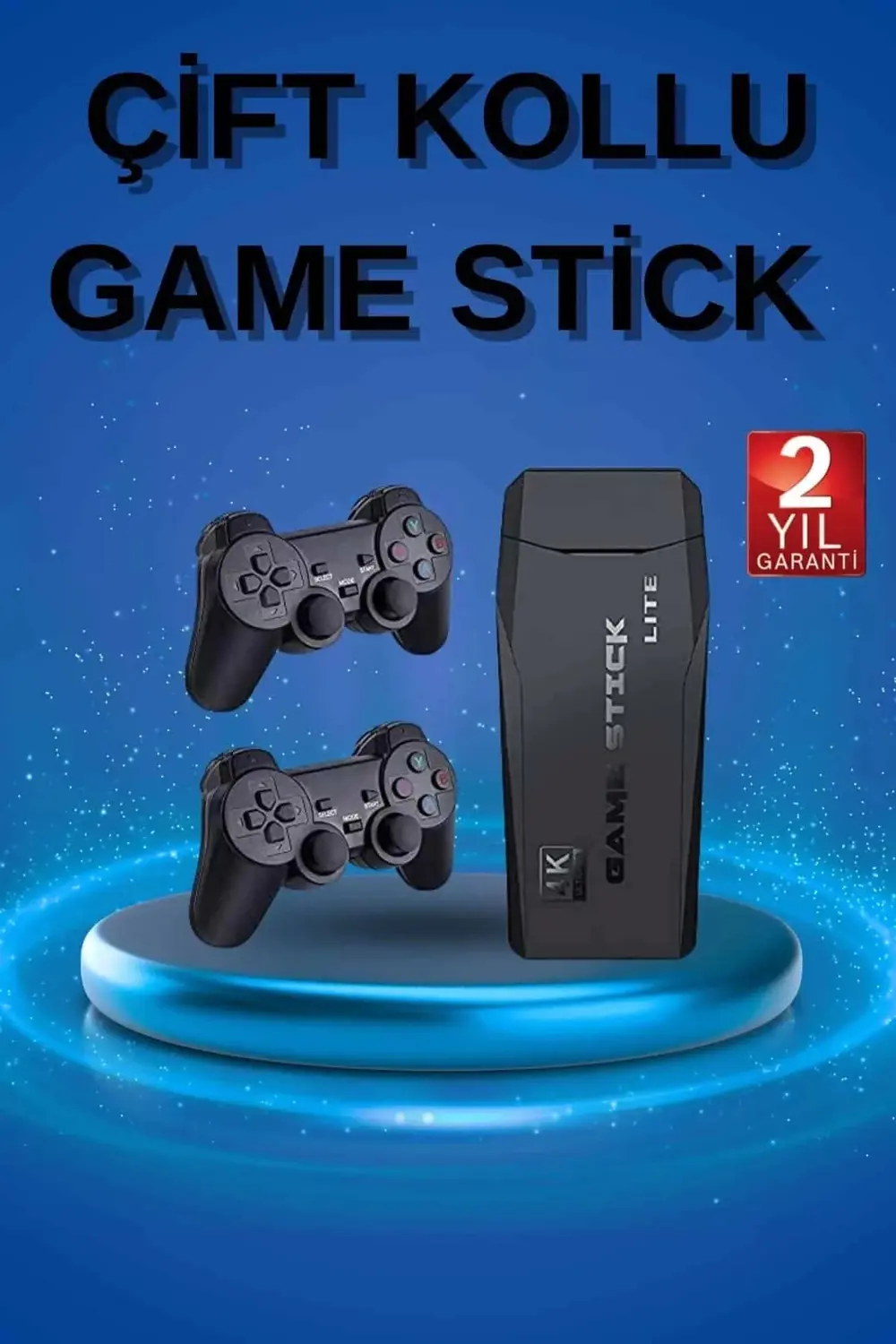 Retro Oyunlar 4k Game Stick 2.4g Kablosuz Çift Kol 3500 Oyun Atar