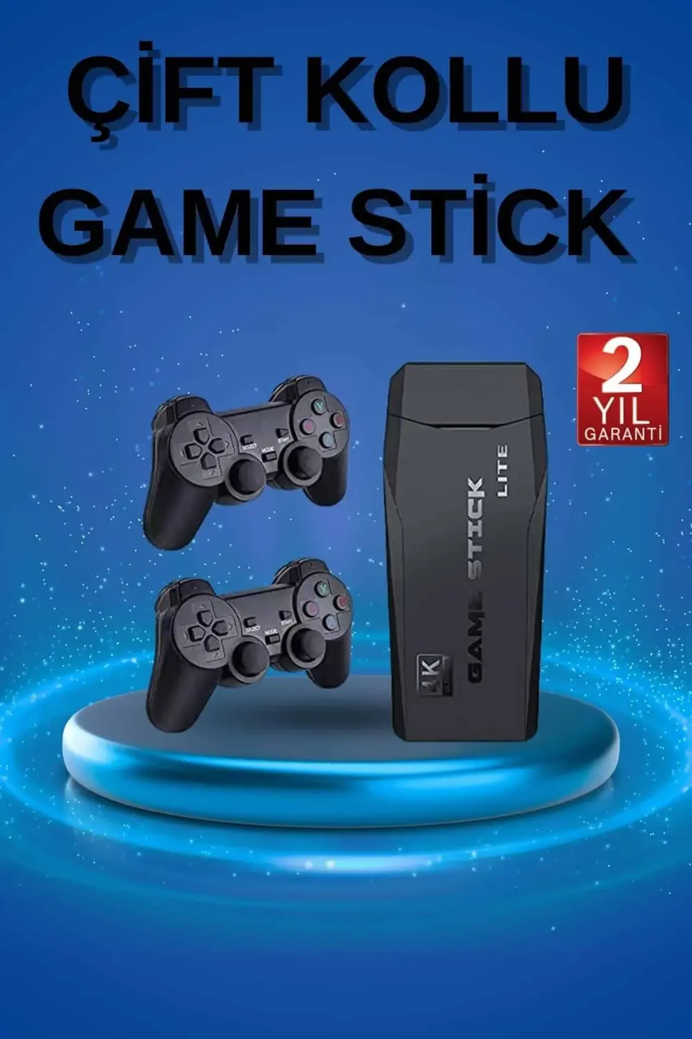 Retro Oyunlar 4k Game Stick 2.4g Kablosuz Çift Kol 3500 Oyun Atar