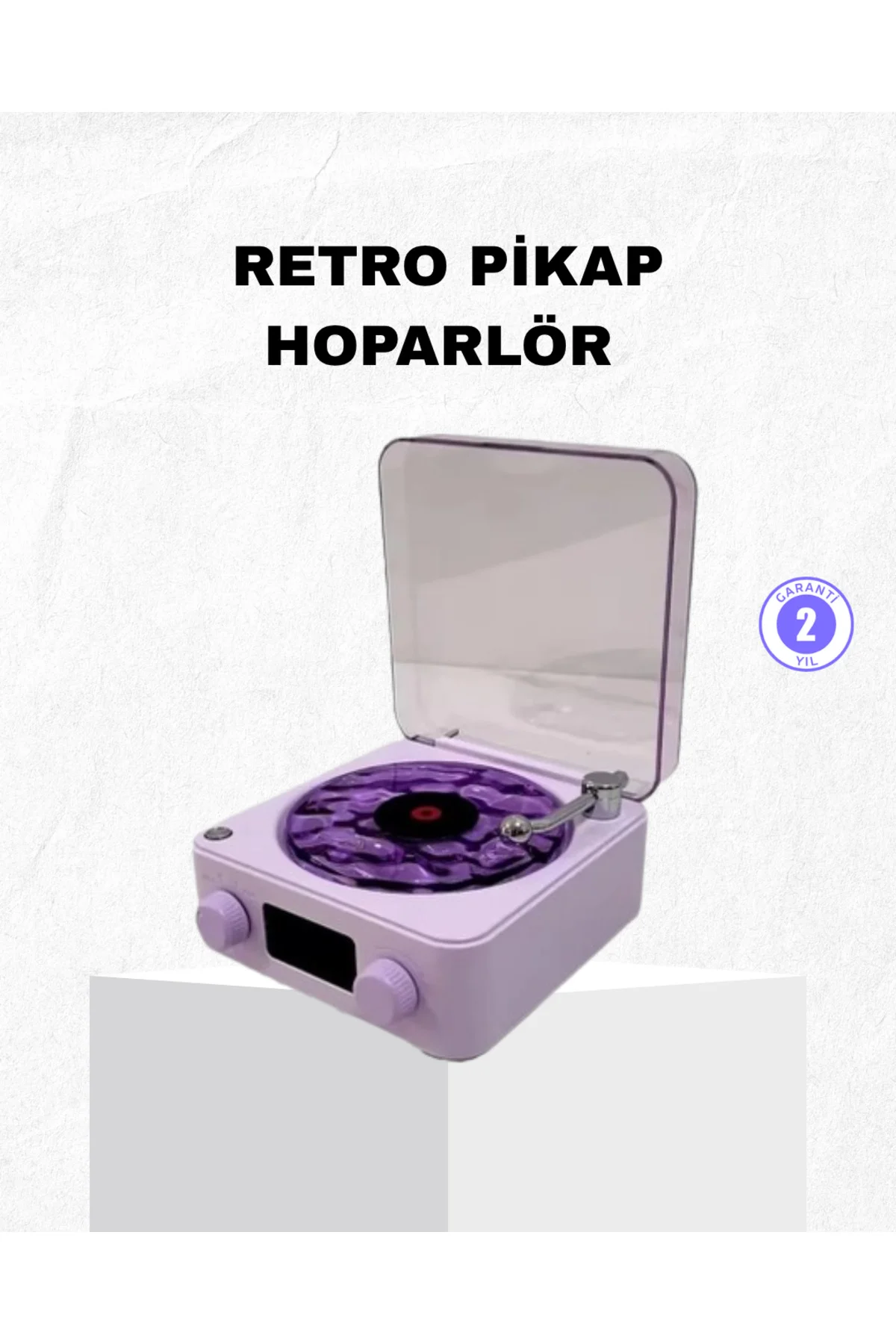 Retro Pikap Hoparlör Bluetooth AUX USB Type-C Projektörlü 360° Se