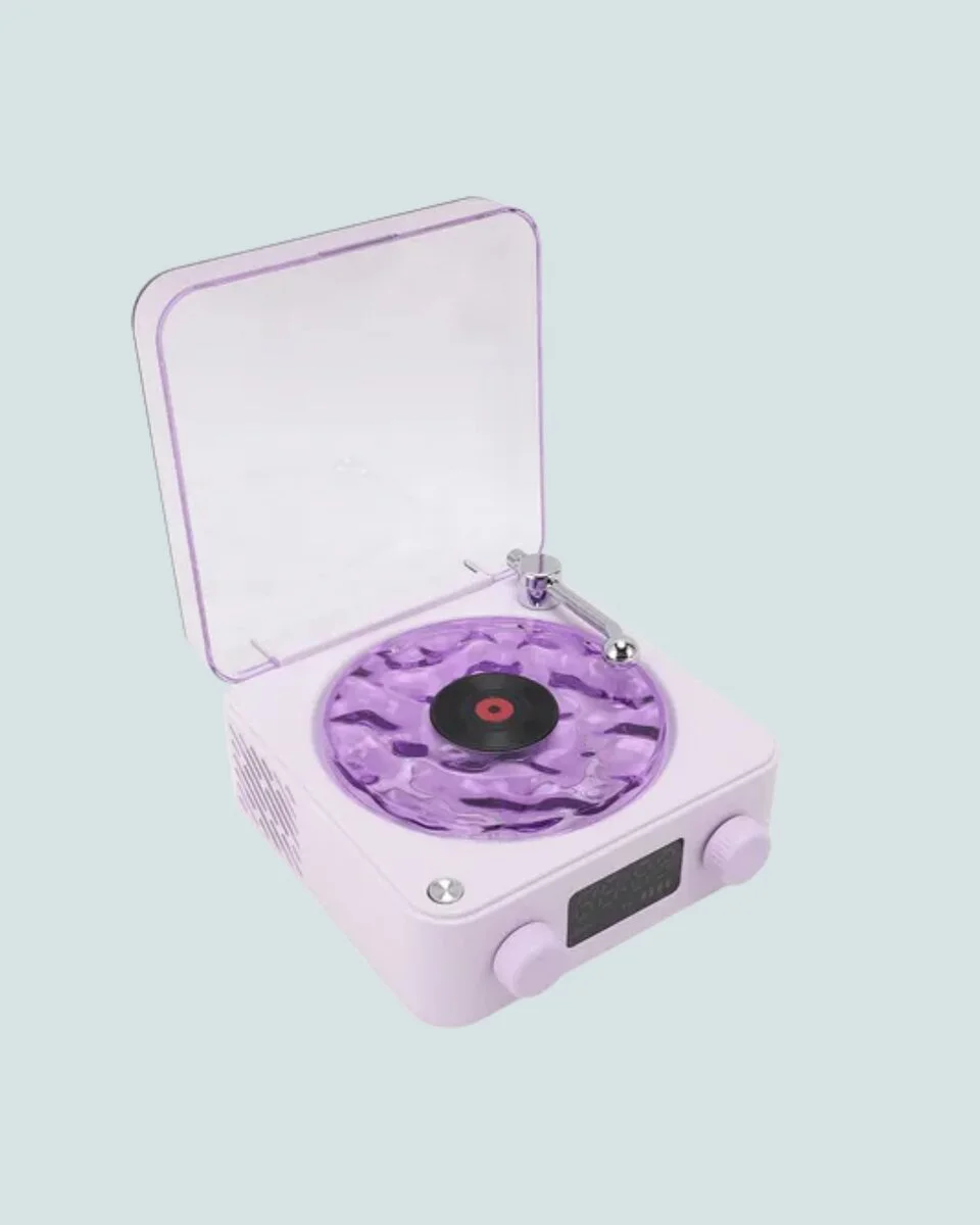 Retro Pikap Hoparlör - Şarjlı Kablosuz Projektör ve Gece Lambası ile Nostaljik Atmosfer