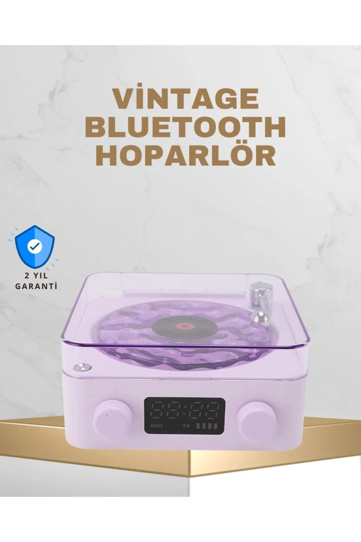Retro Pikap Tasarımlı Bluetooth Hoparlör – Projektörlü Şarjlı Lamba