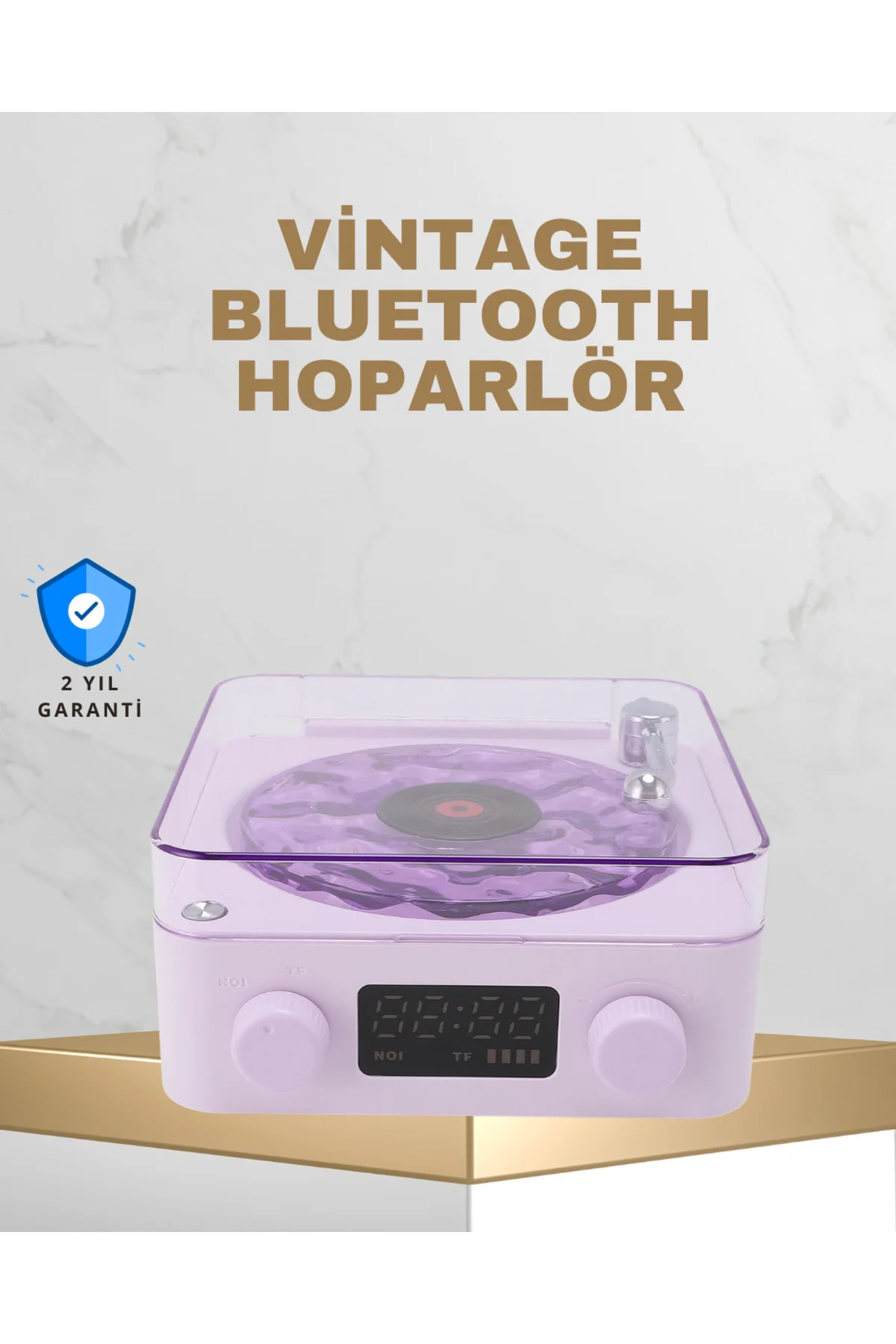 Retro Pikap Tasarımlı Bluetooth Hoparlör – Projektörlü Şarjlı Lam