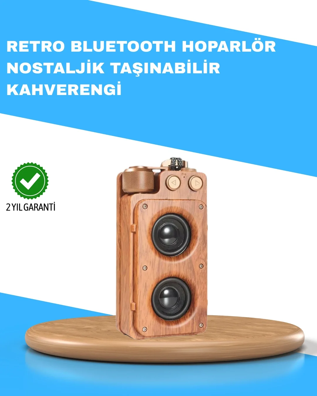 Retro Radyo Tasarım Bluetooth Hoparlör 1800mAh Uzun Çalma Süresi Retro Radyo Tasarım Bluetooth Hoparlör 1800mAh Uzun Çalma Süresi