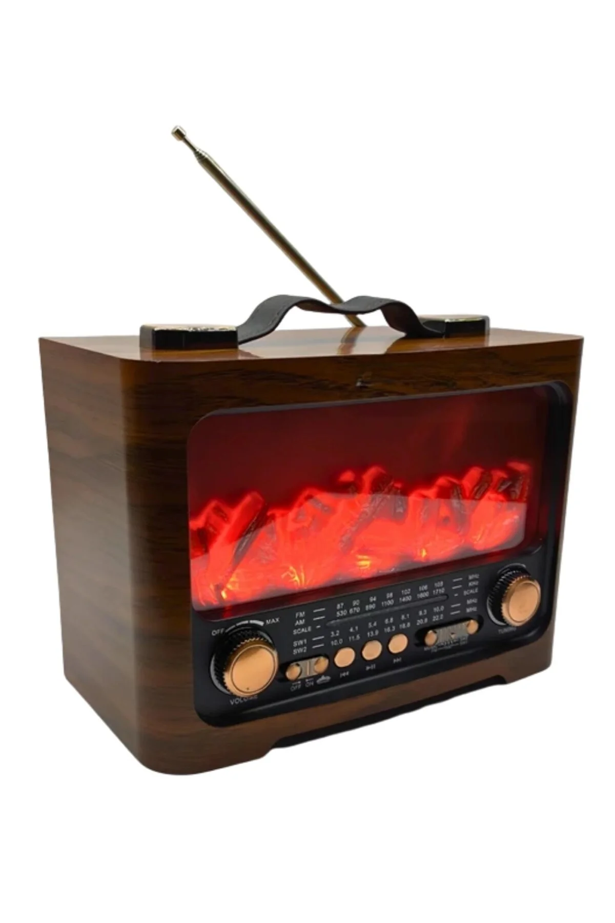 Retro Şömine Tasarımlı Bluetooth Hoparlör Fm Radyo Usb Tf Kart Müzik Çalar Retro Şömine Tasarımlı Bluetooth Hoparlör Fm Radyo Usb Tf Kart Müzik Çalar - Görsel 4