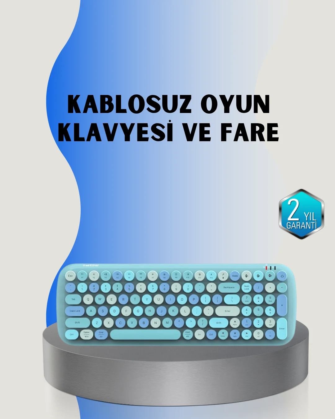 Retro Tarz Kablosuz Klavye Mouse Seti – 104 Tuşlu, Ergonomik Tasarım Fiyatı, Yorumları ve Özellikleri
