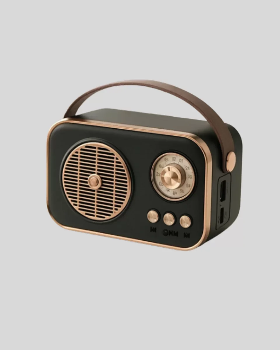 Retro Tarz Kablosuz Radyo - Bluetooth, USB ve TF Kart Girişli Vintage Müzik Cihazı