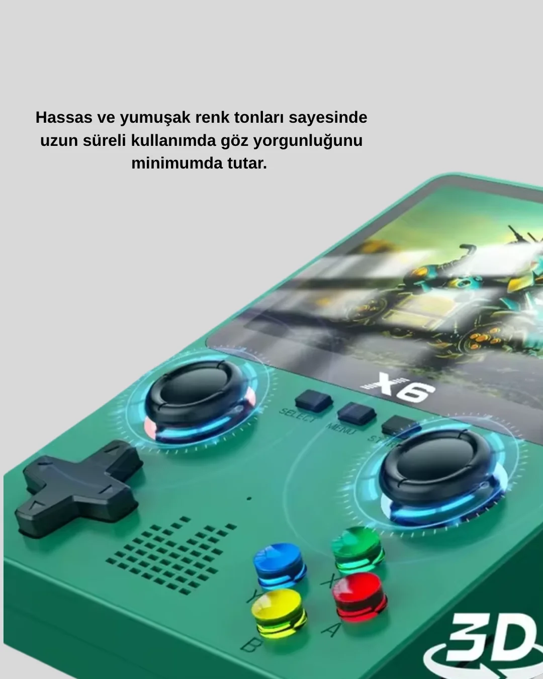 Retro Taşınabilir Konsol 3.5 IPS Ekran Ergonomik Çift LR Kontroll