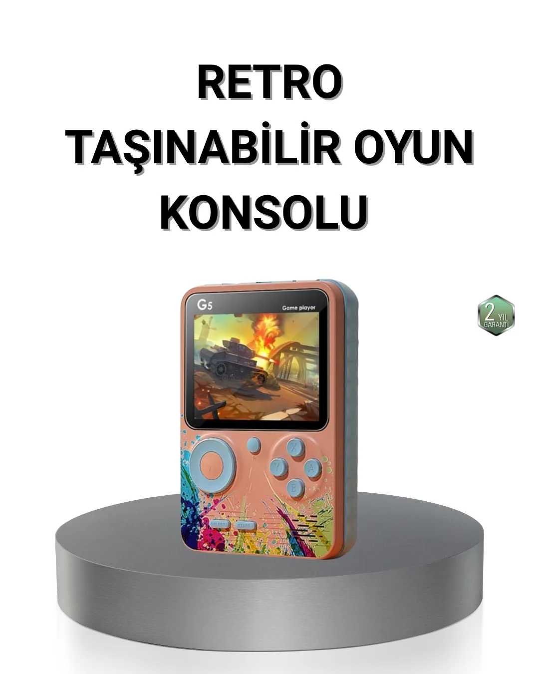 Retro Taşınabilir Oyun Konsolu 500 Klasik Oyunlu, 3.0 İnç Renkli Ekran Retro Taşınabilir Oyun Konsolu 500 Klasik Oyunlu, 3.0 İnç Renkli Ekran