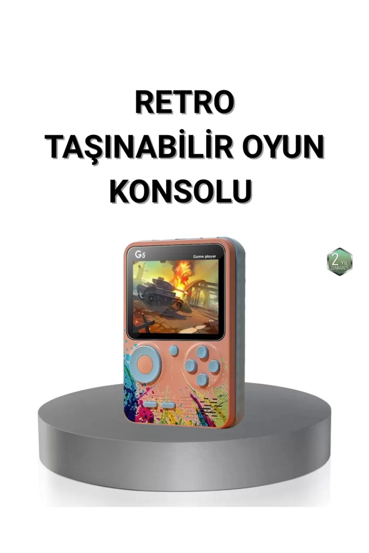 Retro Taşınabilir Oyun Konsolu 500 Klasik Oyunlu, 3.0 İnç Renkli 